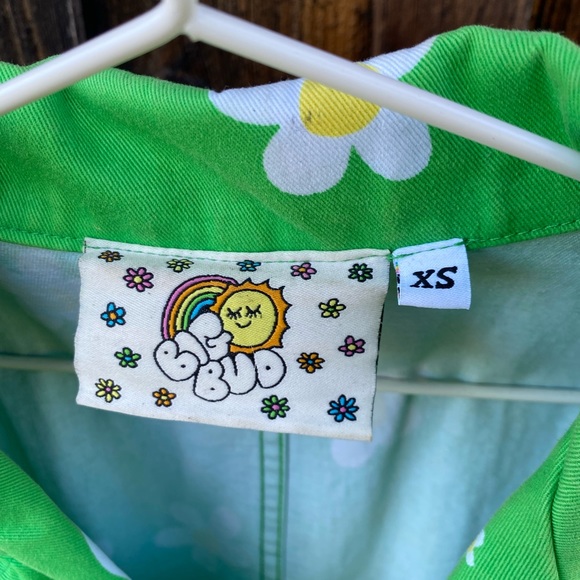 Big Bud Press Bob Baker Marionettes Jumpsuit XS/XXS P Green Daisy Short Sleeve - Picture 5 of 14